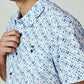 Marino Short Sleeve Shirt (Blue) Detail | 7 Diamonds