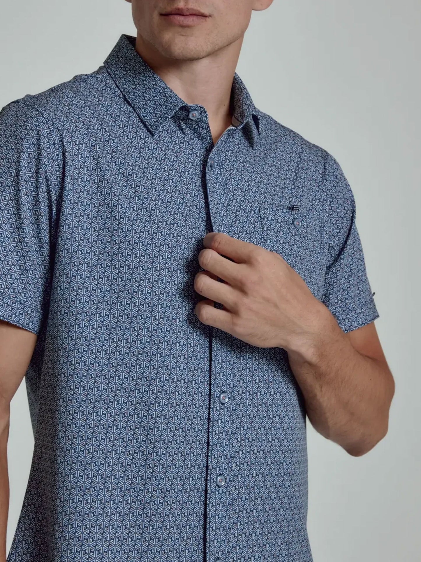 Maxwell Short Sleeve Shirt (Navy)