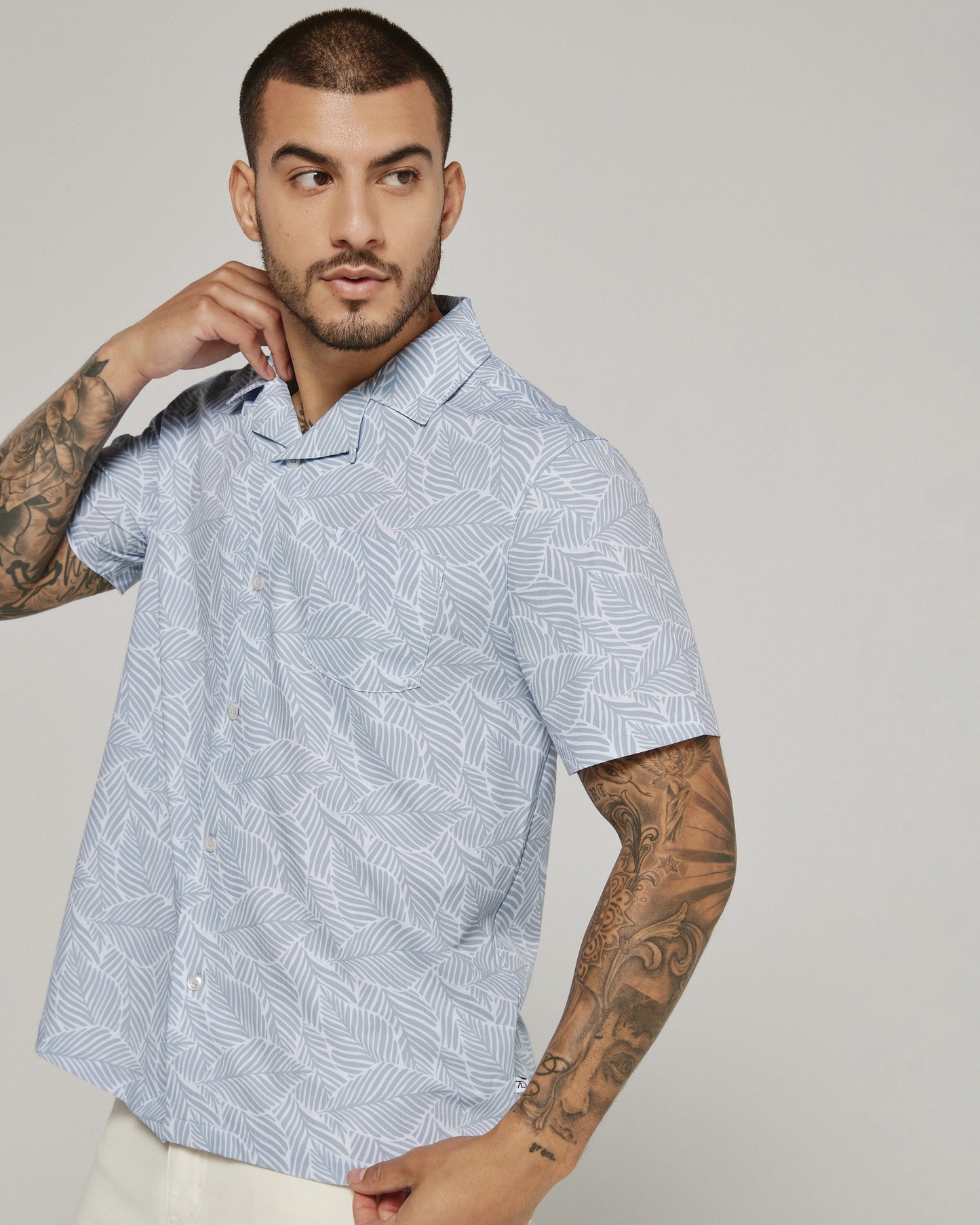 Ricco Camp Shirt (Grey)