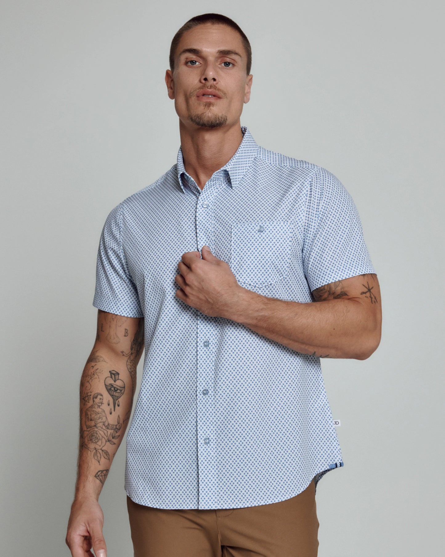 Alonzo Short Sleeve Shirt (Light Blue)