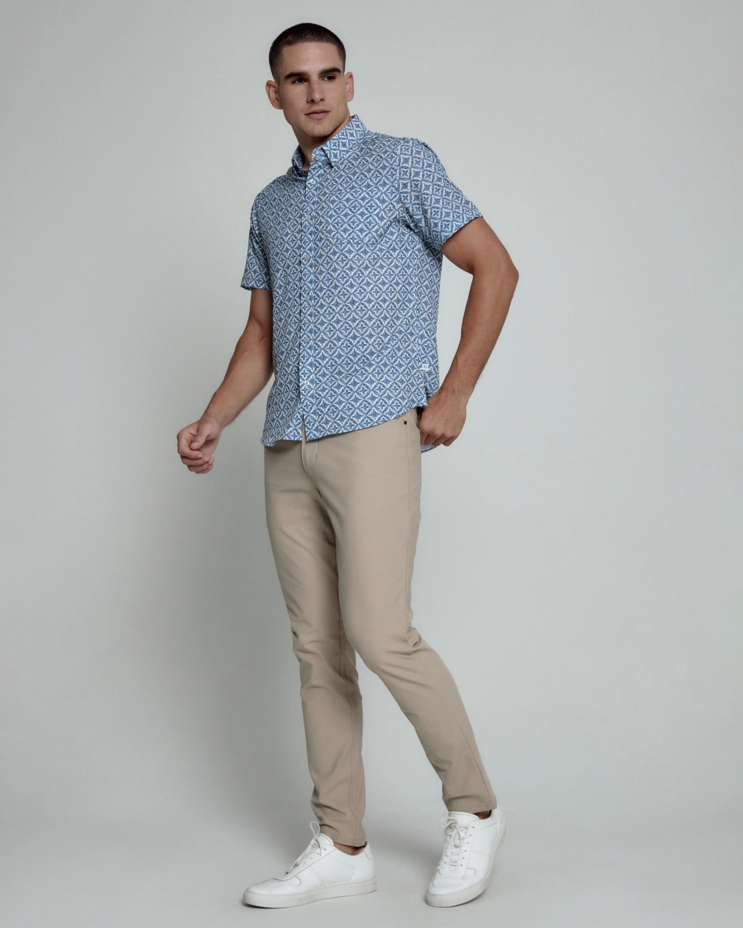 Lucca Short Sleeve Shirt (Blue)