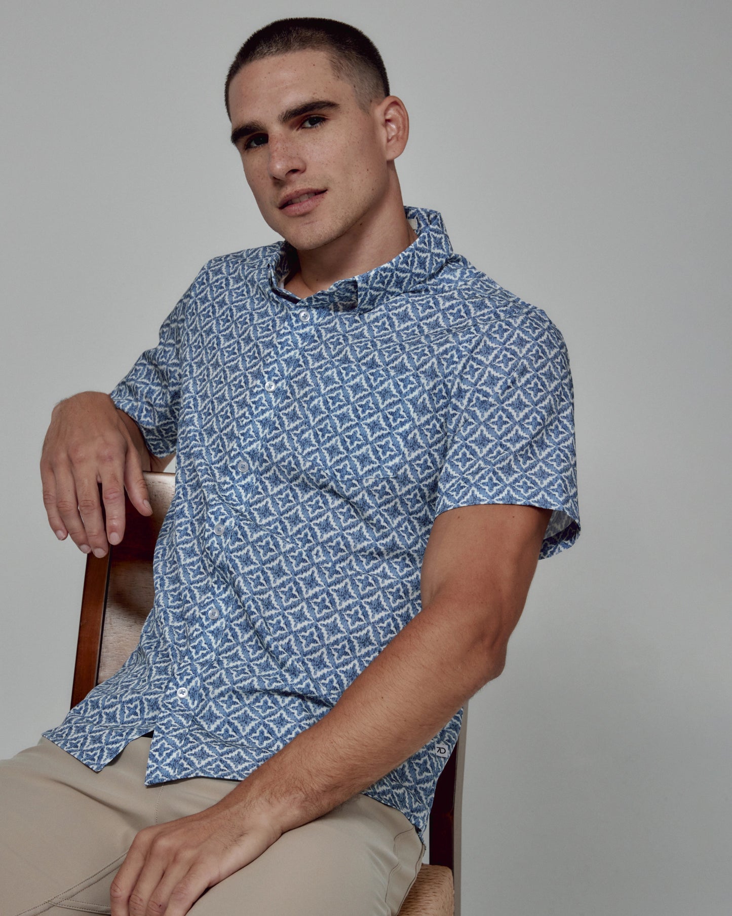 Lucca Short Sleeve Shirt (Blue)