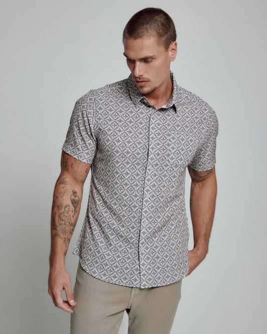 Lucca Short Sleeve Shirt (Tan)