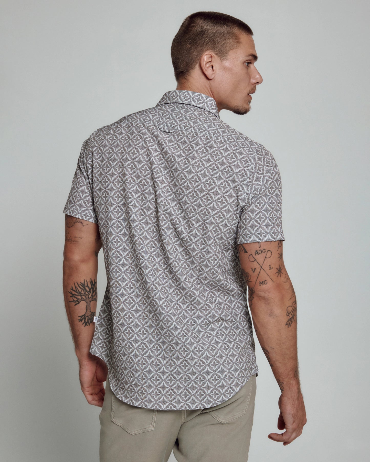 Lucca Short Sleeve Shirt (Tan)