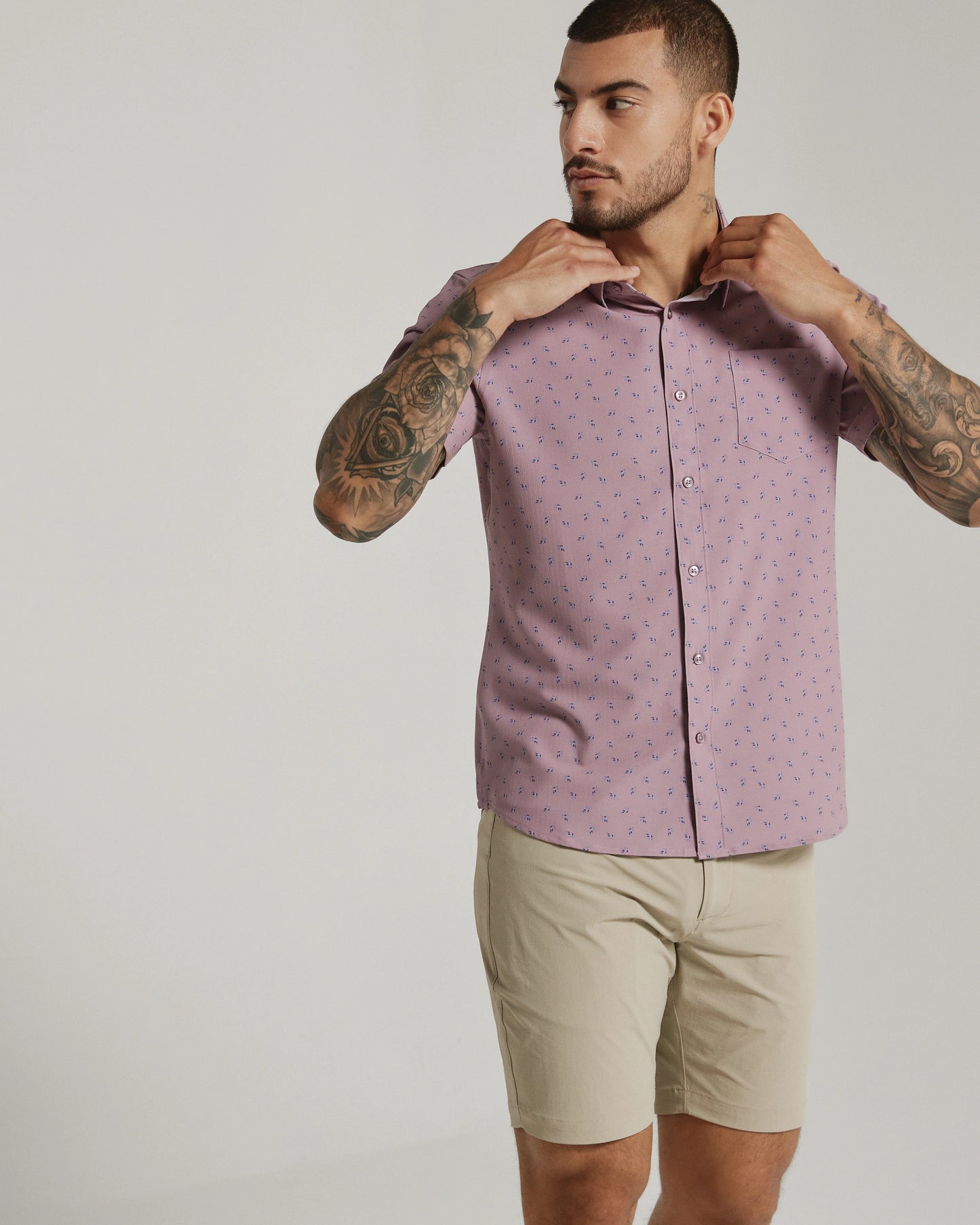 Kairi Short Sleeve Shirt (Lavender)