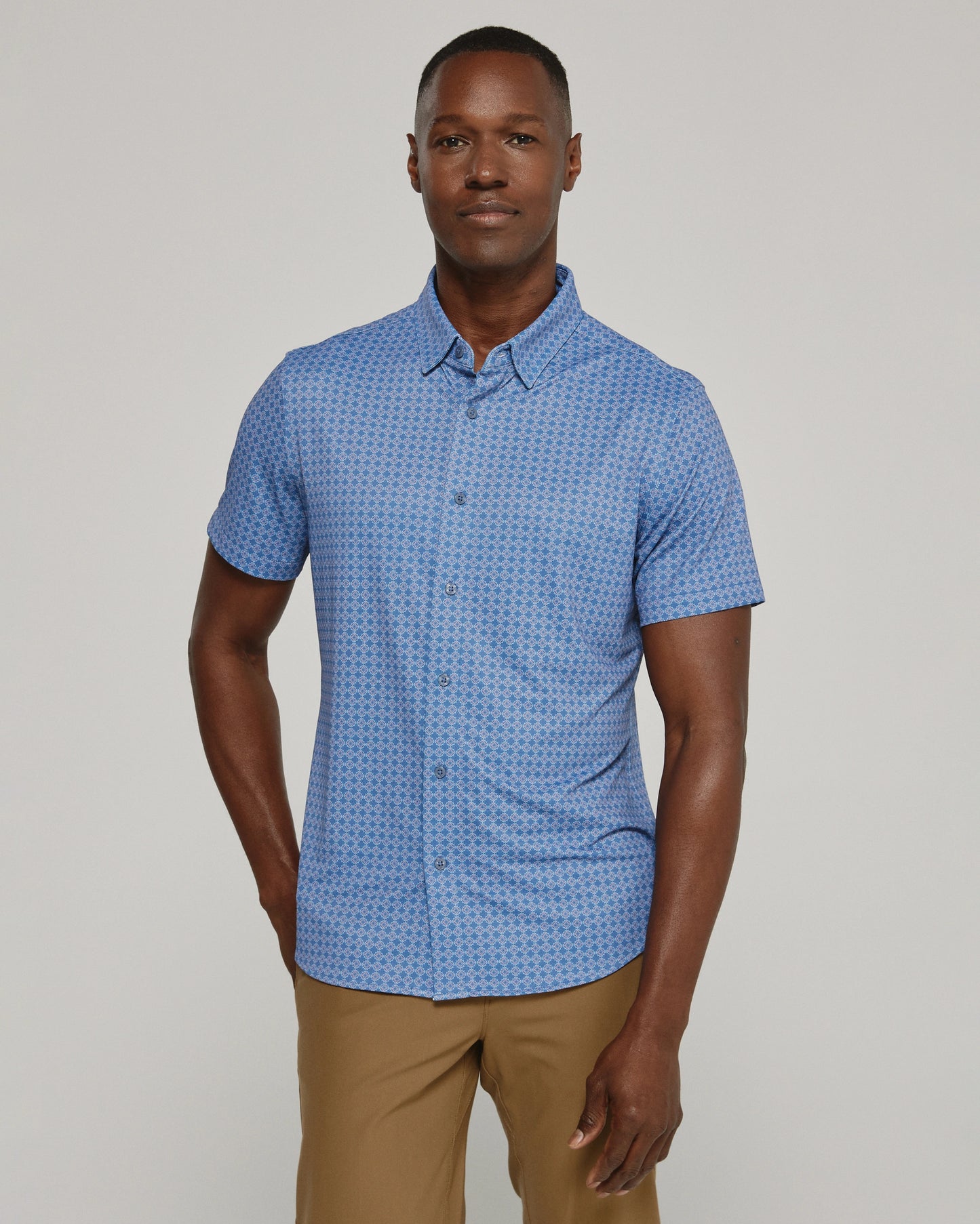 Morris Short Sleeve Shirt (Slate Blue)