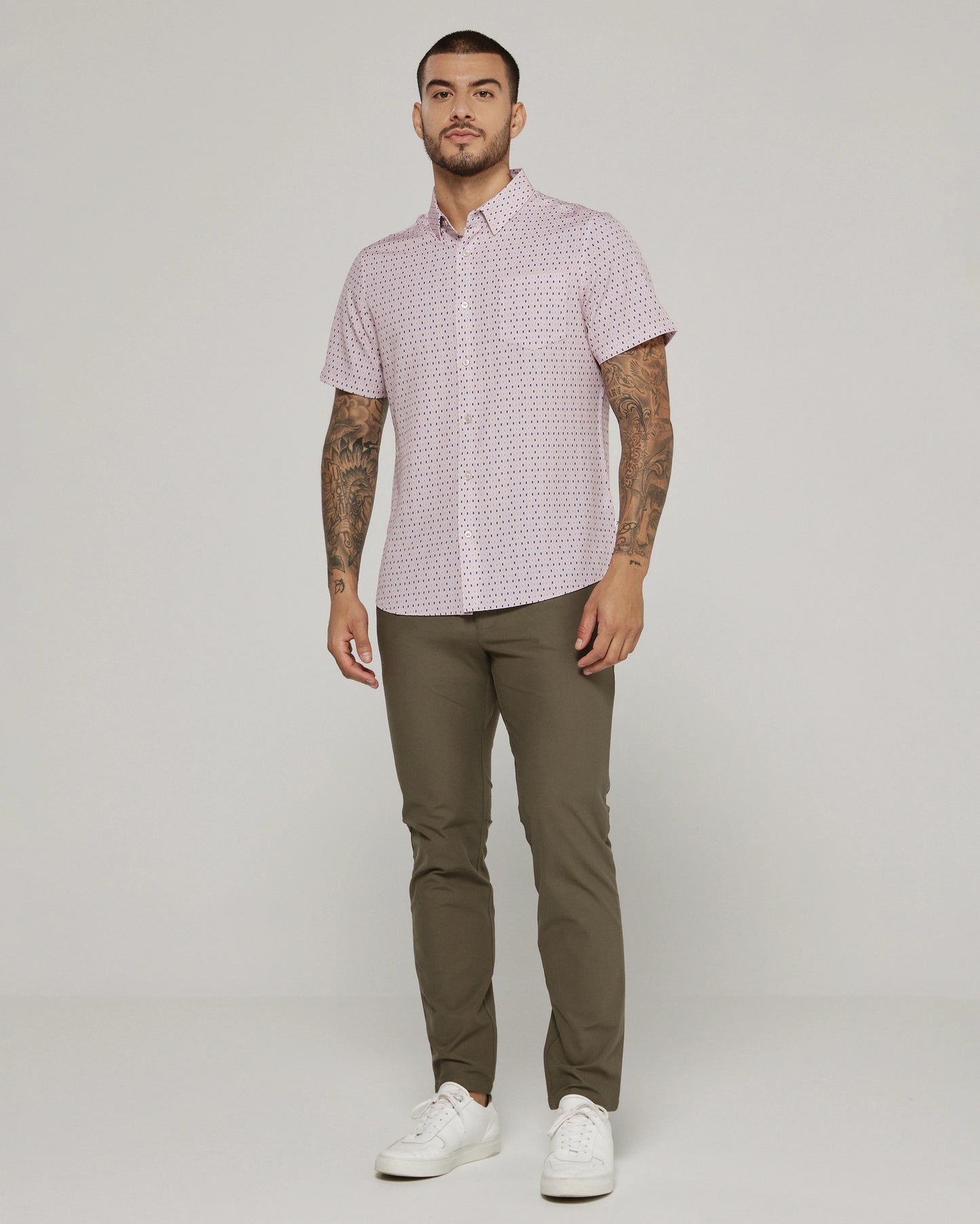 Calix Short Sleeve Shirt (Stone Rose)