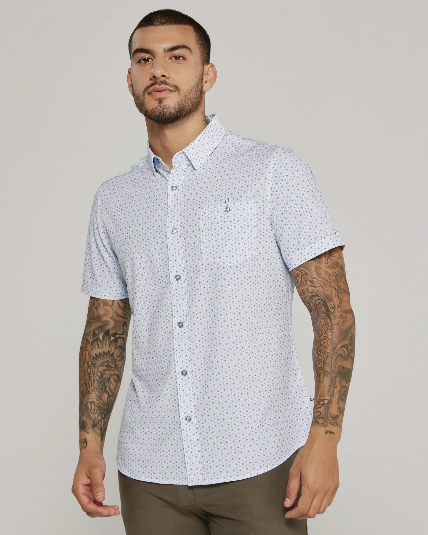 Ostin Short Sleeve Shirt (White)