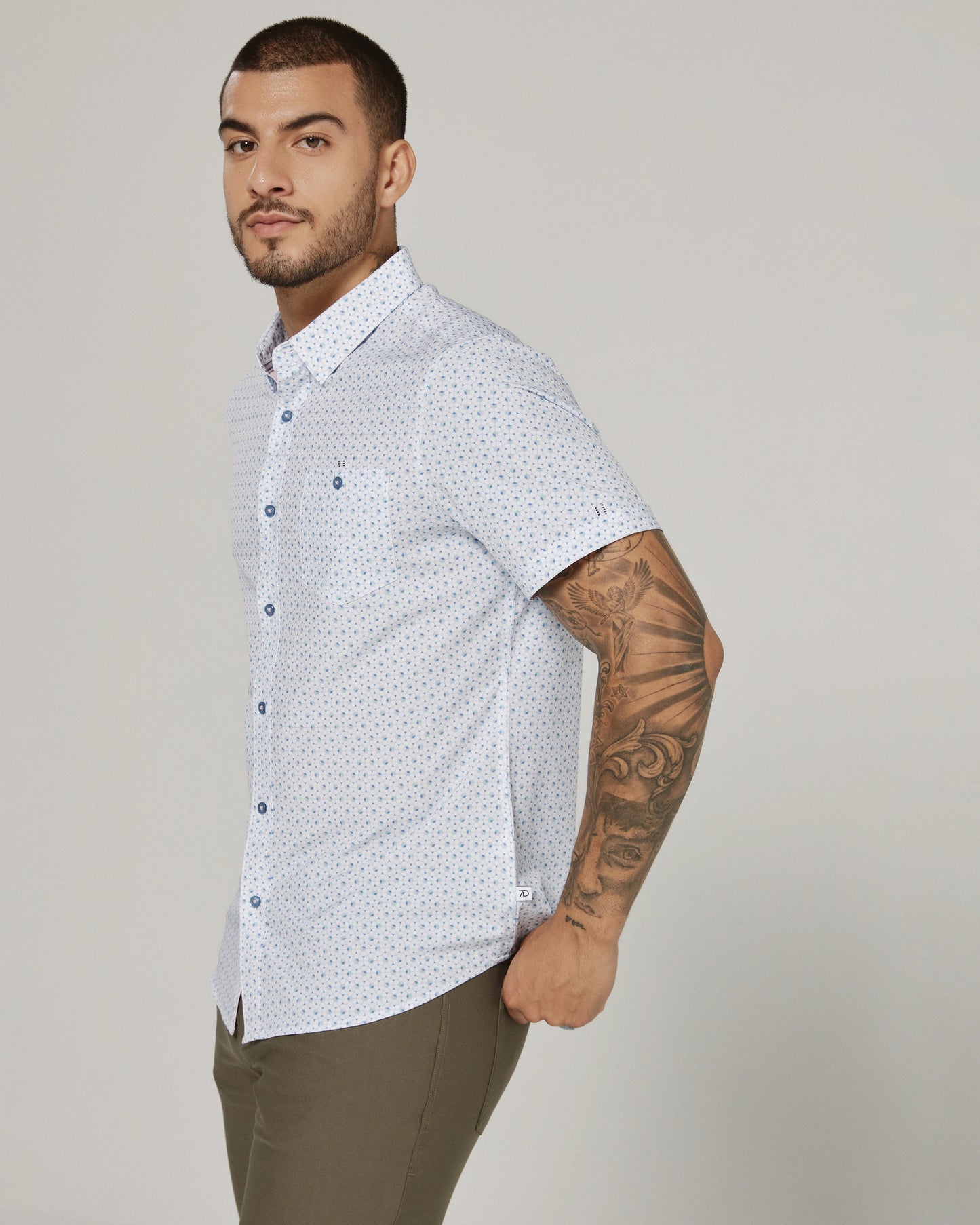 Ostin Short Sleeve Shirt (White)