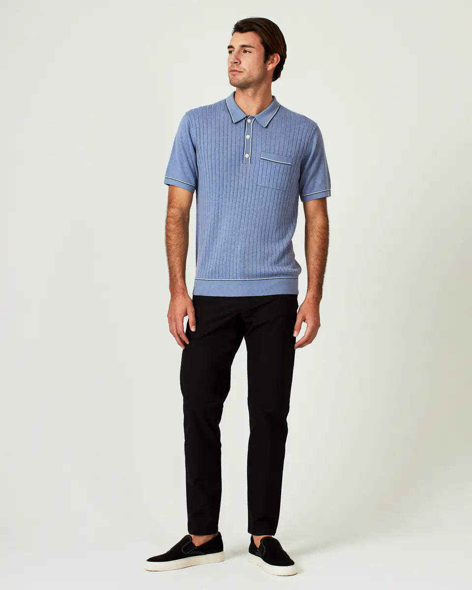 Enzo Sweater Polo (Medium Blue)