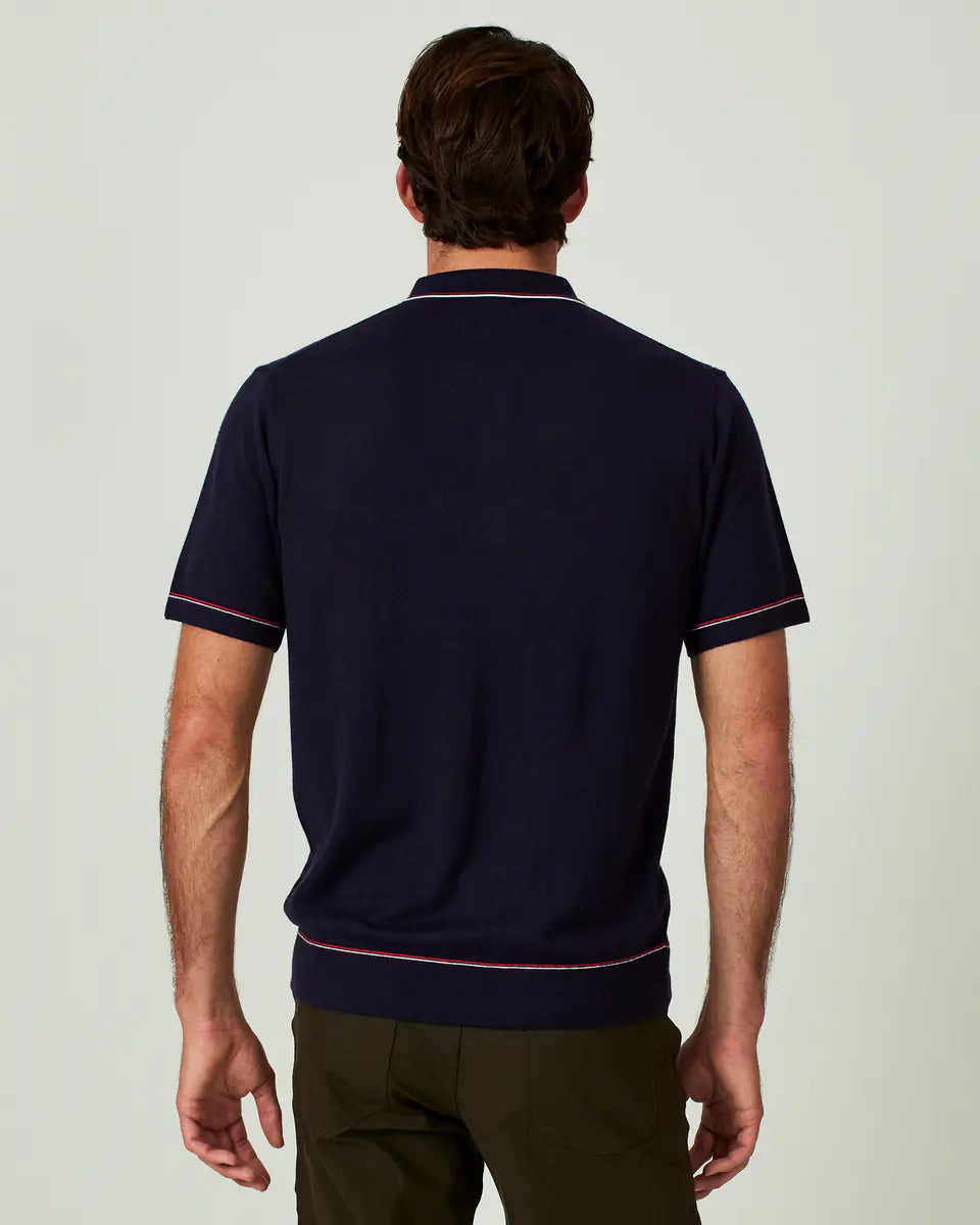 Enzo Sweater Polo (Navy)