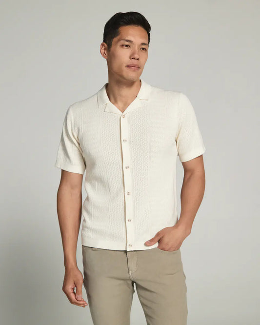 Jonas Button Down Sweater Polo (Natural)