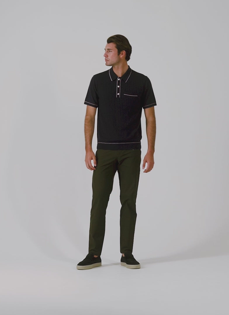 Enzo Sweater Polo (Navy)