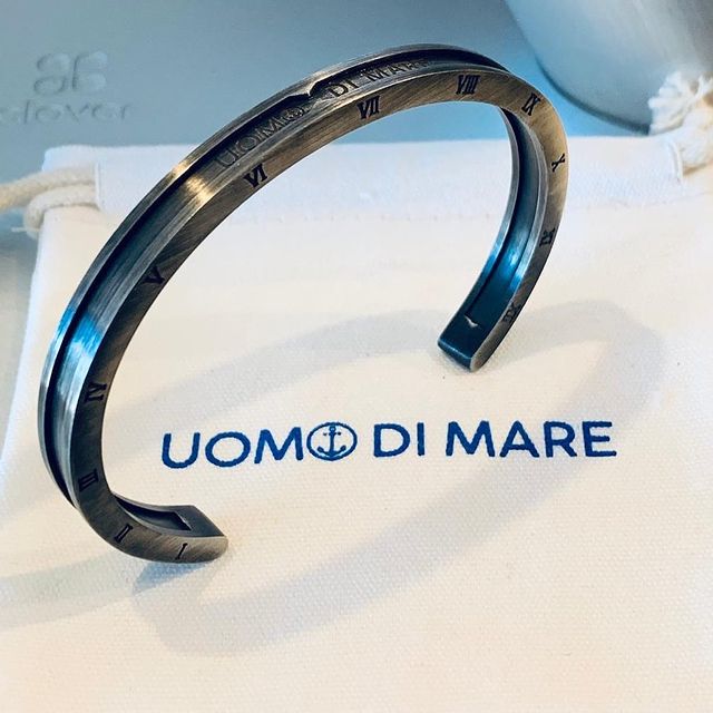 Mare Bracelet (Gunmetal) Cloth Bag | Uomo Di Mare