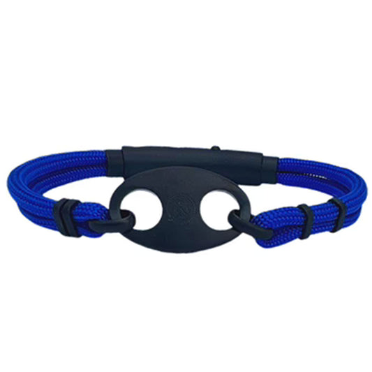 Double Cord Mariner Link Bracelet (Royal Blue/Black)