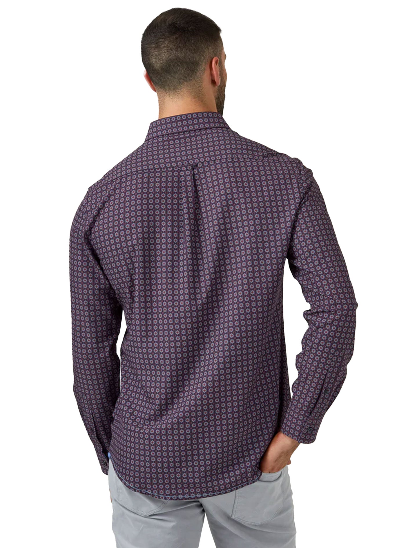 Meknes Long Sleeve Shirt (Maroon)