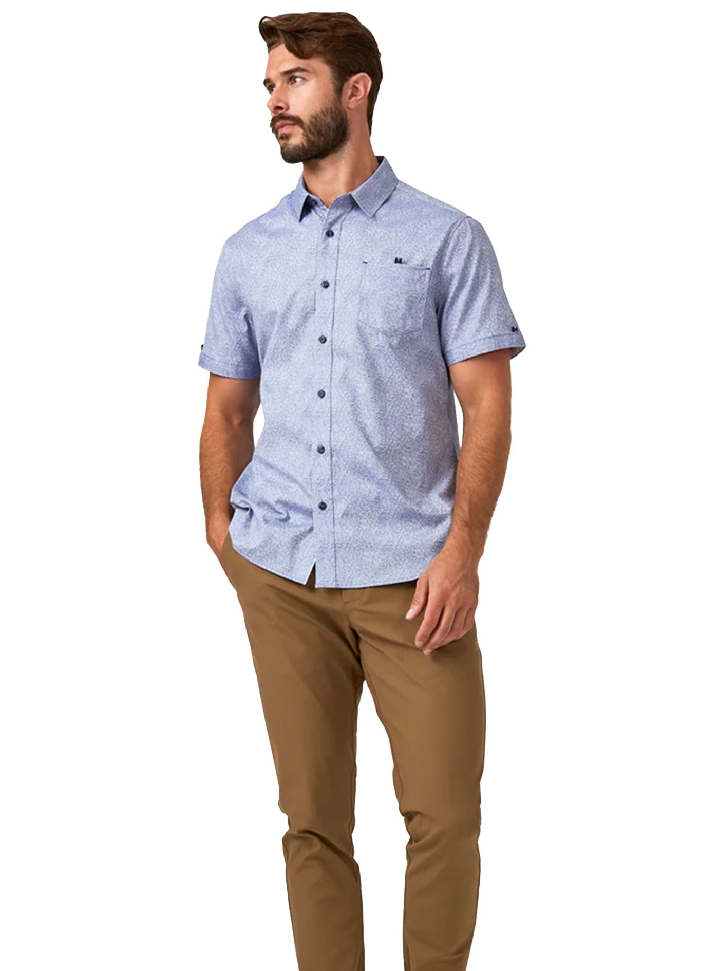 Rhodes Short Sleeve Shirt (Blue)