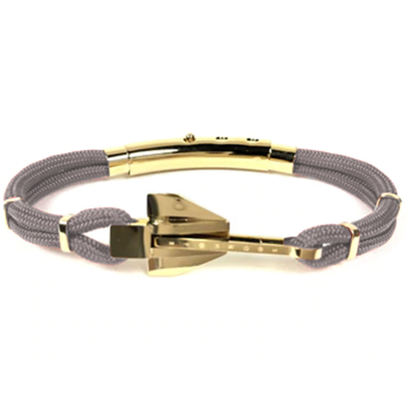 Double Cord Danforth Bracelet (Grey/Gold)