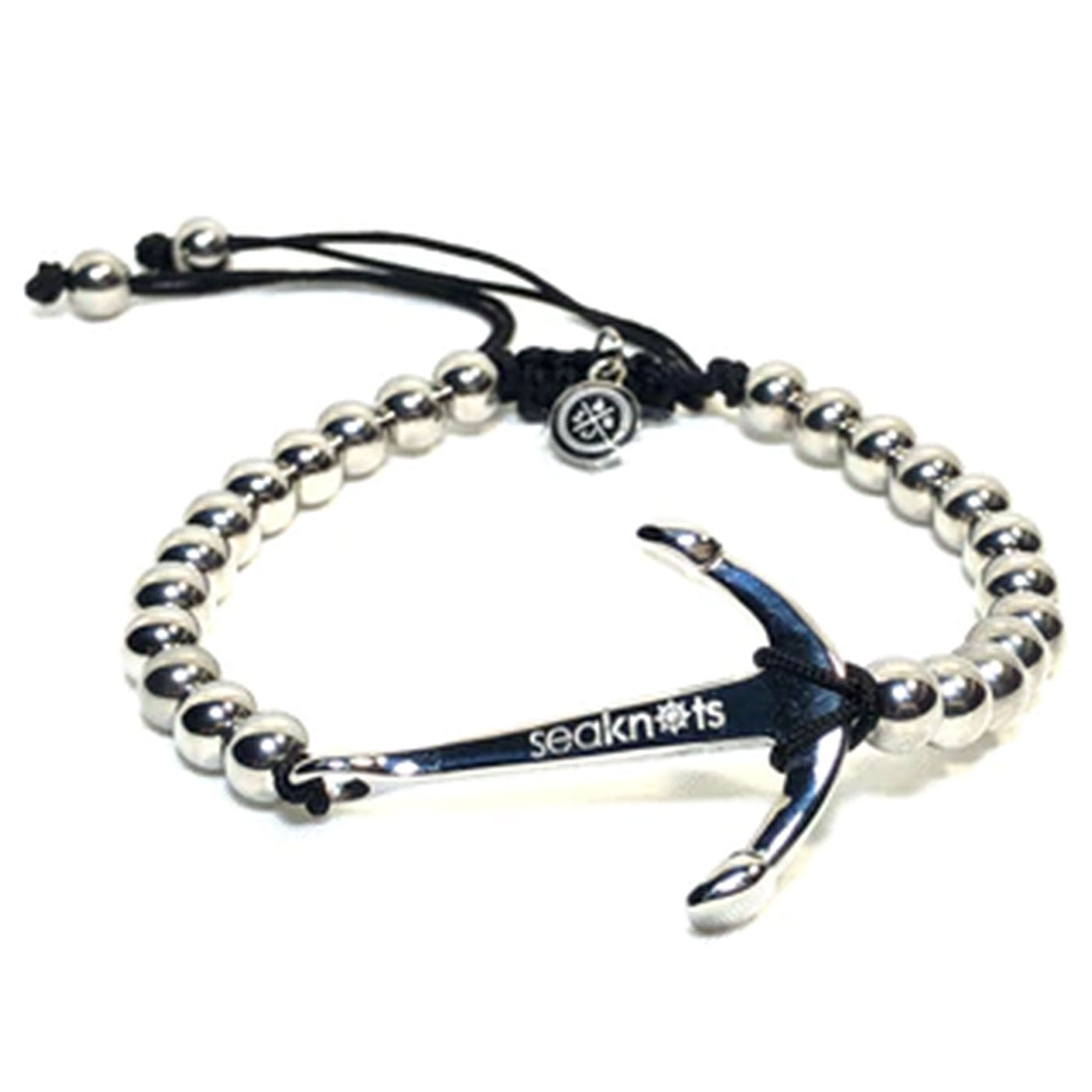 Medium Bead Anchor Bracelet (Matte Black)